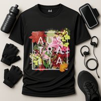 Flowers Of Australia Word Art Australian Pride Cooling Performance Crew T-Shirt