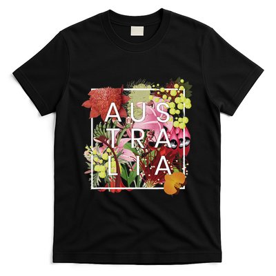 Flowers Of Australia Word Art Australian Pride T-Shirt