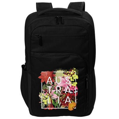 Flowers Of Australia Word Art Australian Pride Impact Tech Backpack