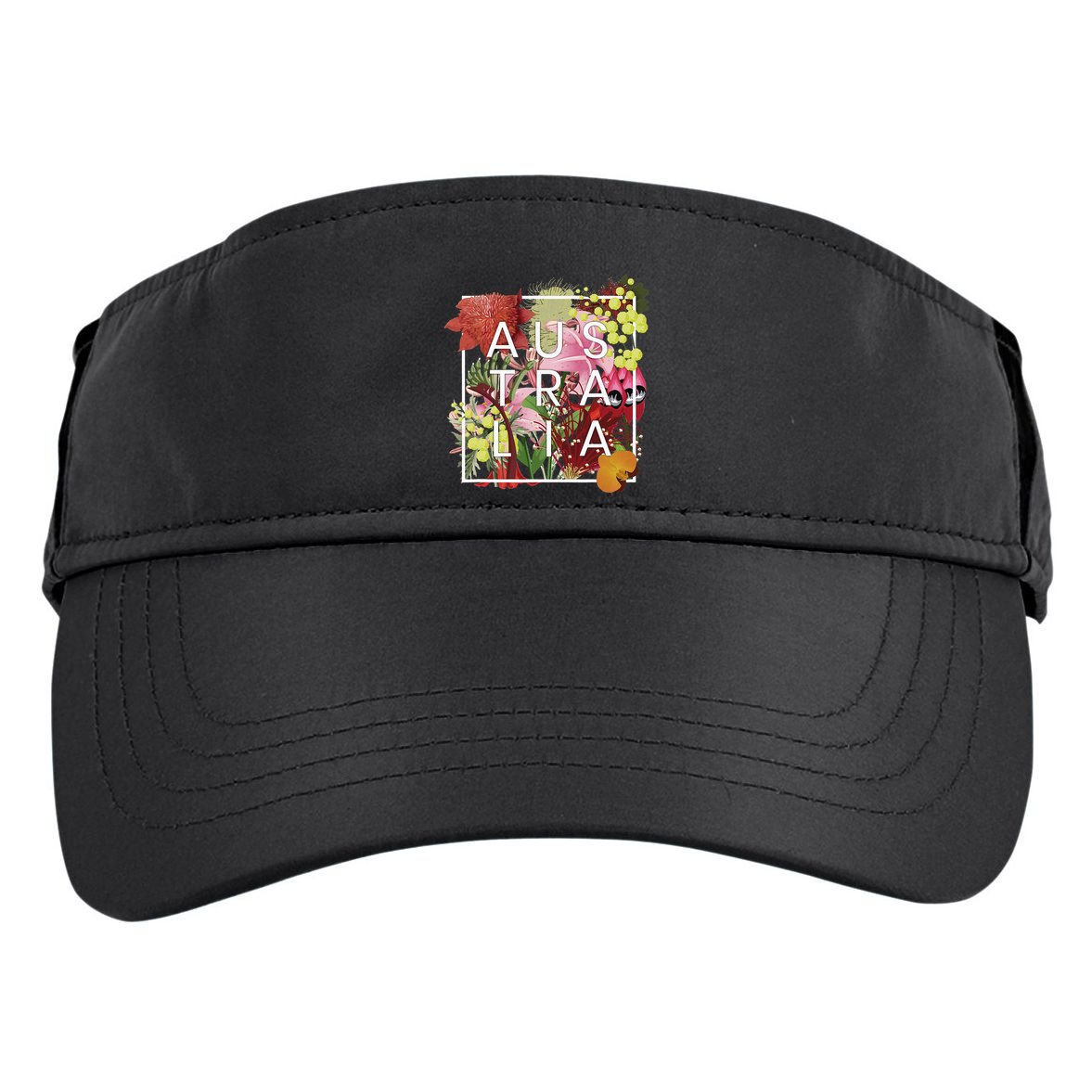 Flowers Of Australia Word Art Australian Pride Adult Drive Performance Visor