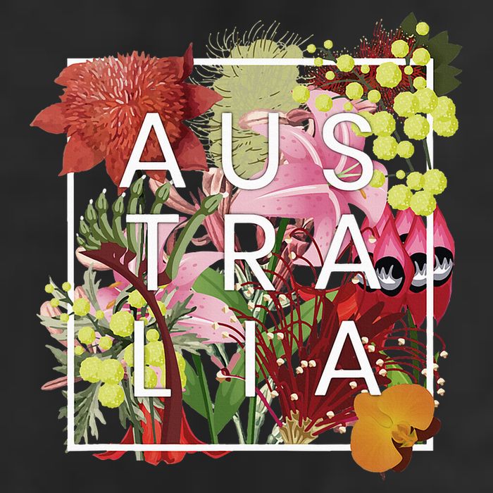 Flowers Of Australia Word Art Australian Pride Adult Drive Performance Visor