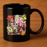 Flowers Of Australia Word Art Australian Pride 11oz C Handle Ceramic Mug