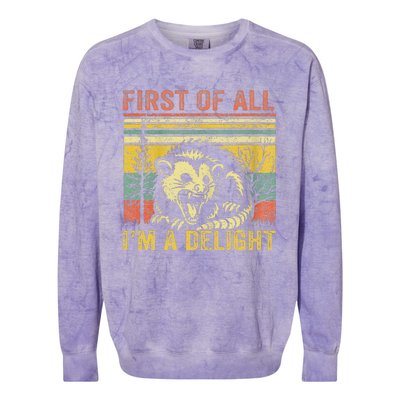 First Of All IM A Delight Colorblast Crewneck Sweatshirt