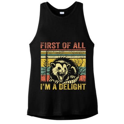 First Of All IM A Delight Ladies PosiCharge Tri-Blend Wicking Tank