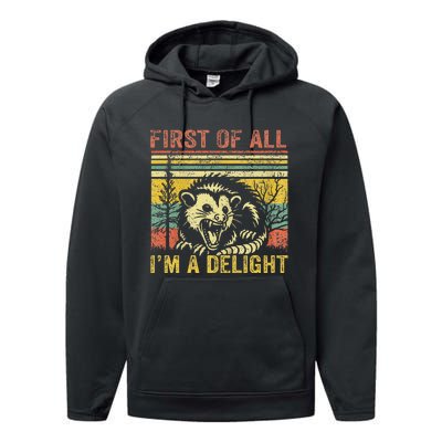 First Of All IM A Delight Performance Fleece Hoodie