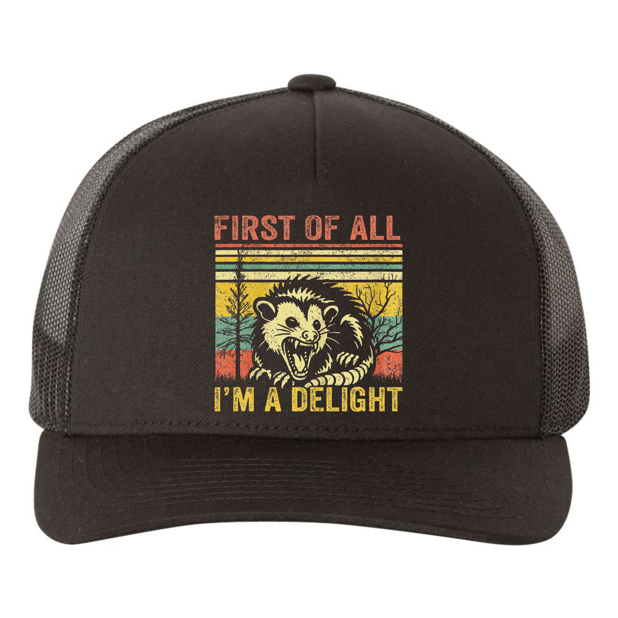 First Of All IM A Delight Yupoong Adult 5-Panel Trucker Hat