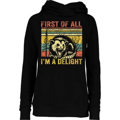 First Of All IM A Delight Womens Funnel Neck Pullover Hood
