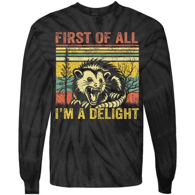 First Of All IM A Delight Tie-Dye Long Sleeve Shirt