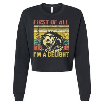 First Of All IM A Delight Cropped Pullover Crew