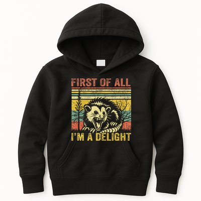 First Of All IM A Delight Kids Hoodie