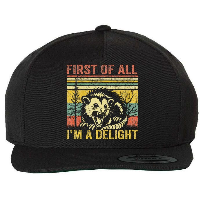 First Of All IM A Delight Wool Snapback Cap