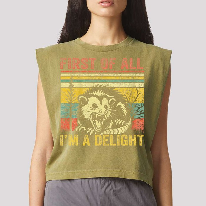 First Of All IM A Delight Garment-Dyed Women's Muscle Tee