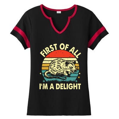 First Of All IM A Delight Ladies Halftime Notch Neck Tee