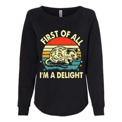 First Of All IM A Delight Womens California Wash Sweatshirt