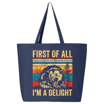 First Of All IM A Delight Sarcastic Angry Opossum Possum 25L Jumbo Tote