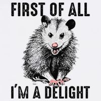 First Of All IM A Delight Opossum Lover Matching Button