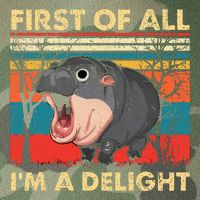 First Of All IM A Delight Funny Moo Deng Hippo Hippopotamus Legacy Tie Dye Trucker Hat