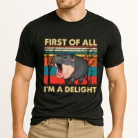 First Of All IM A Delight Funny Moo Deng Hippo Hippopotamus Performance Shirt