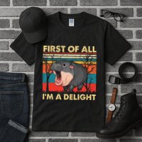First Of All IM A Delight Funny Moo Deng Hippo Hippopotamus Tall T-Shirt