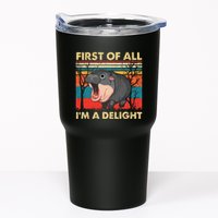 First Of All IM A Delight Funny Moo Deng Hippo Hippopotamus Tumbler