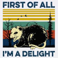 First Of All IM A Delight Possum Mousepad