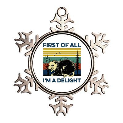 First Of All IM A Delight Possum Metallic Star Ornament