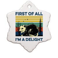 First Of All IM A Delight Possum Ceramic Star Ornament