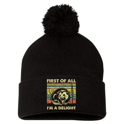 First Of All IM A Delight Pom Pom 12in Knit Beanie