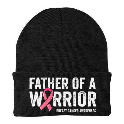 Father Of A Warrior Father Breast Cancer Dad Beanie