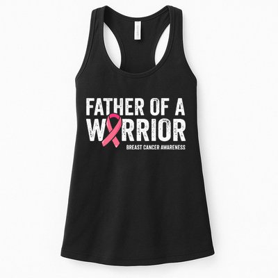 Father Of A Warrior Father Breast Cancer Dad Womens Tank Top