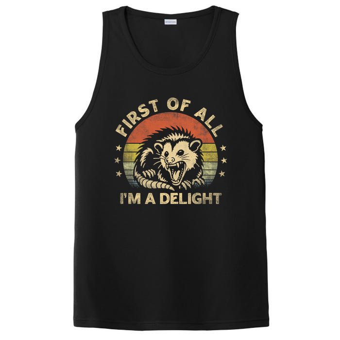 First Of All IM A Delight Sarcastic Angry Opossum Lover PosiCharge Competitor Tank