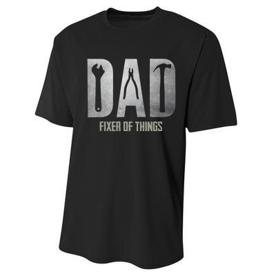 Fixer Of All The Things Cool Mom And Dad Gift Performance Sprint T-Shirt