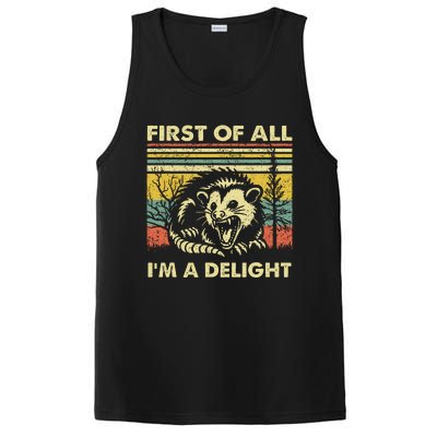 First Of All IM A Delight Sarcastic Angry Opossum Lover PosiCharge Competitor Tank