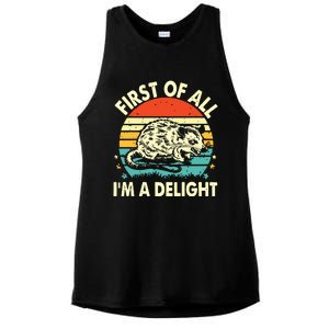 First Of All IM A Delight Ladies PosiCharge Tri-Blend Wicking Tank