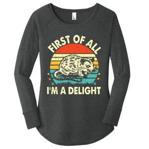 First Of All IM A Delight Women's Perfect Tri Tunic Long Sleeve Shirt