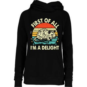 First Of All IM A Delight Womens Funnel Neck Pullover Hood