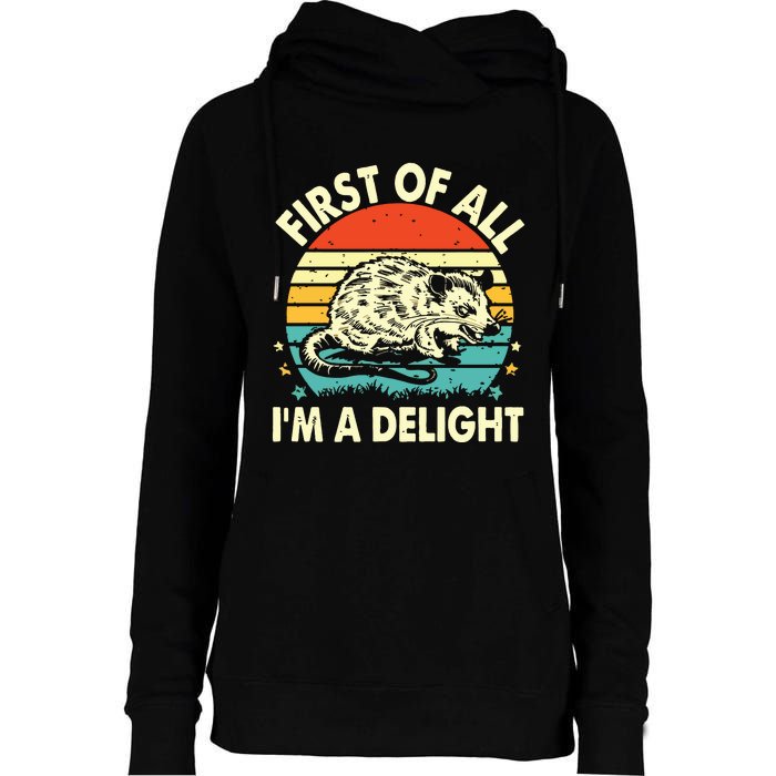 First Of All IM A Delight Womens Funnel Neck Pullover Hood