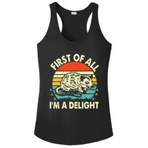 First Of All IM A Delight Ladies PosiCharge Competitor Racerback Tank