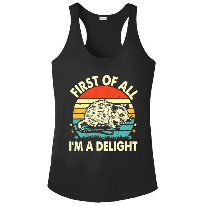 First Of All IM A Delight Ladies PosiCharge Competitor Racerback Tank