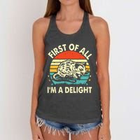 First Of All IM A Delight Women's Knotted Racerback Tank