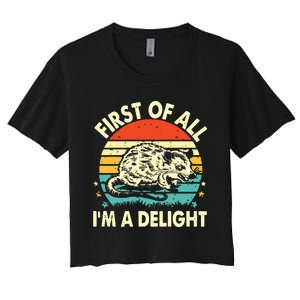 First Of All IM A Delight Women's Crop Top Tee