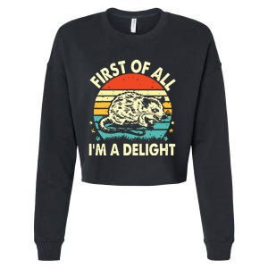 First Of All IM A Delight Cropped Pullover Crew