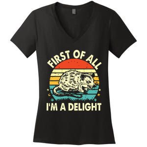 First Of All IM A Delight Women's V-Neck T-Shirt