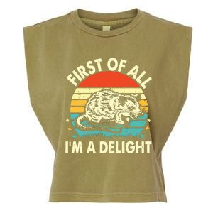 First Of All IM A Delight Garment-Dyed Women's Muscle Tee