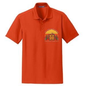 Funny On A Dark Desert Highway Retro 1 Dry Zone Grid Polo