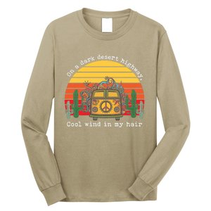 Funny On A Dark Desert Highway Retro 1 Long Sleeve Shirt