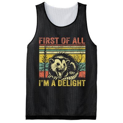 First Of All IM A Delight Funny Quote Mesh Reversible Basketball Jersey Tank