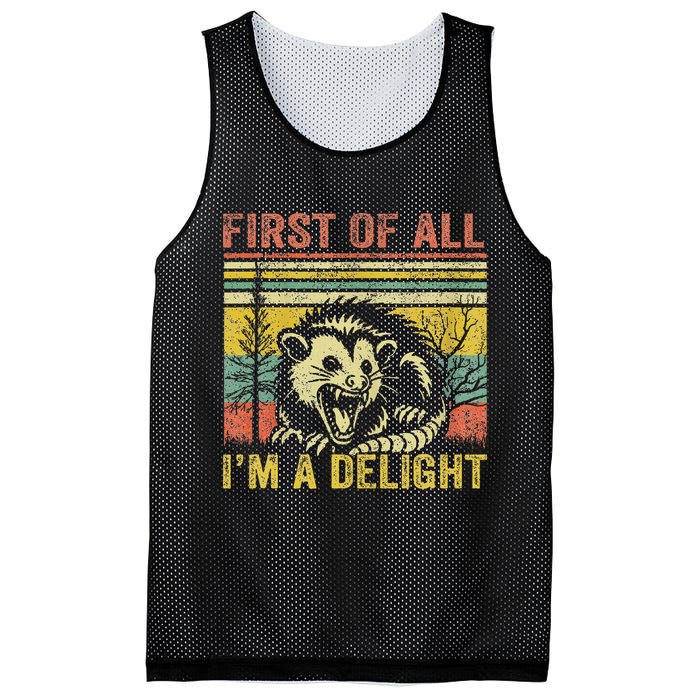 First Of All IM A Delight Funny Quote Mesh Reversible Basketball Jersey Tank