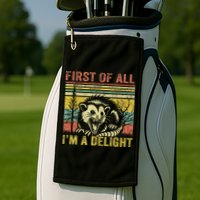 First Of All IM A Delight Funny Quote Golf Towel
