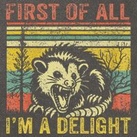 First Of All IM A Delight Funny Quote Cotton Canvas Backpack